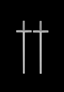 [17144] 클래식 롱 십자가 귀걸이 (한쌍)